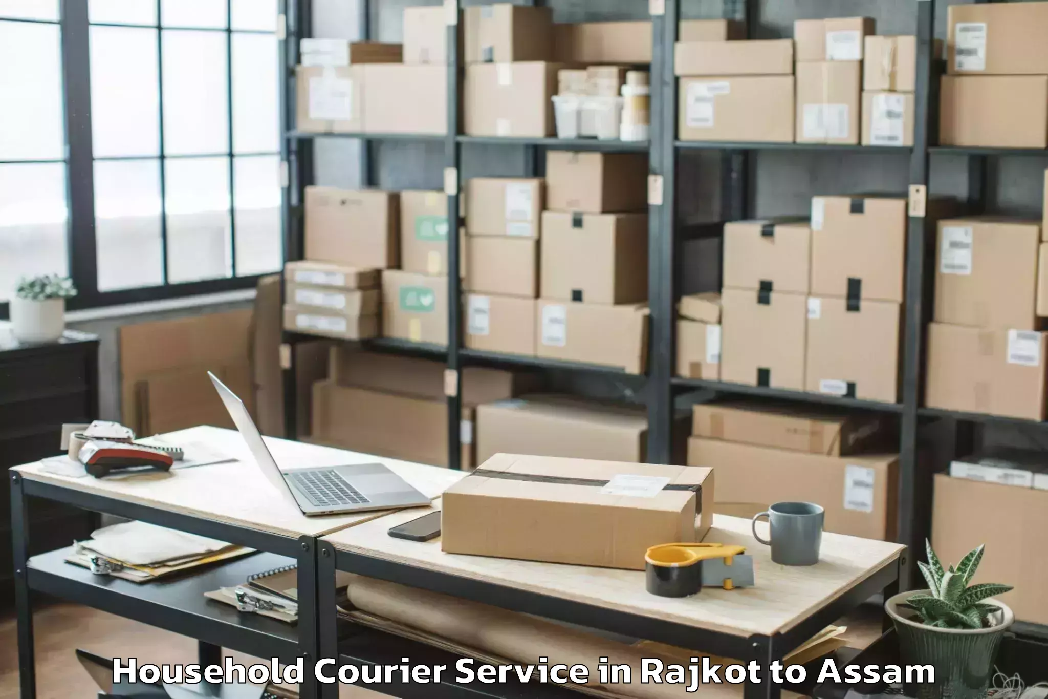 Affordable Rajkot to Nahorkatiya Household Courier